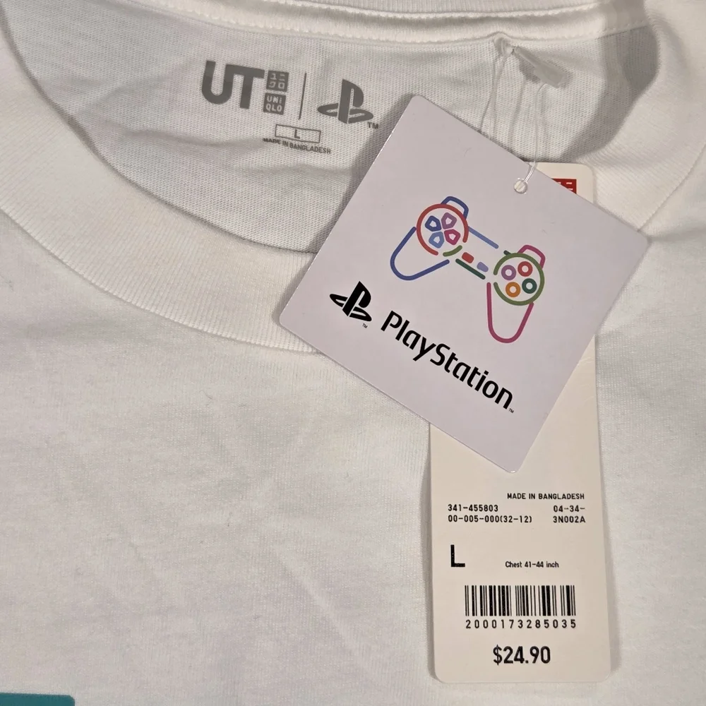 PlayStation x UNIQLO UT Graphic T-shirt White Unisex Sony Video Game 2023 L